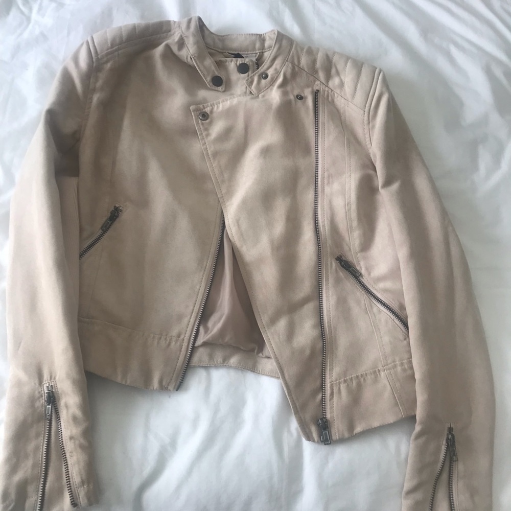 H&M suede jacket size xs